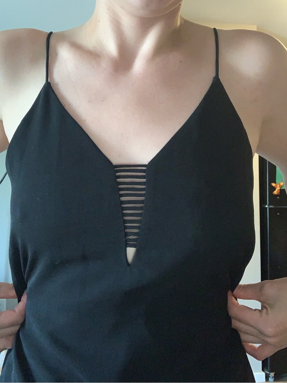 Naked Zebra Black Braless Cut-out Dress